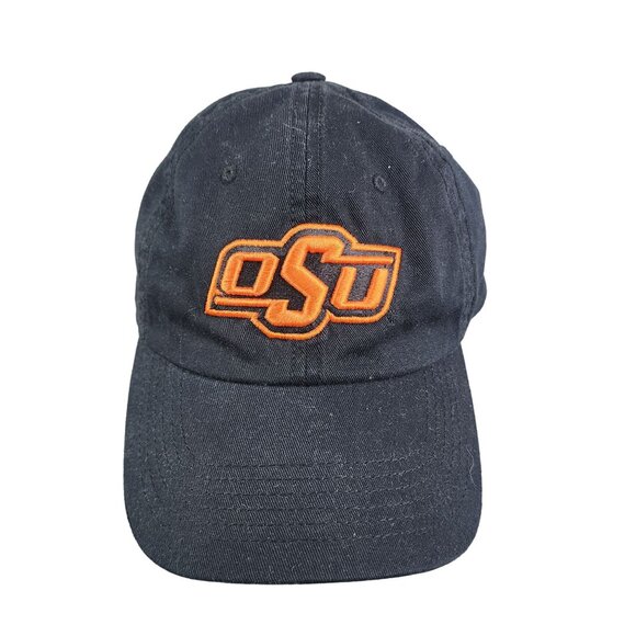 Oklahoma State University OSU Black Adjustable Baseball Cap By Top Of The World - Picture 1 of 11